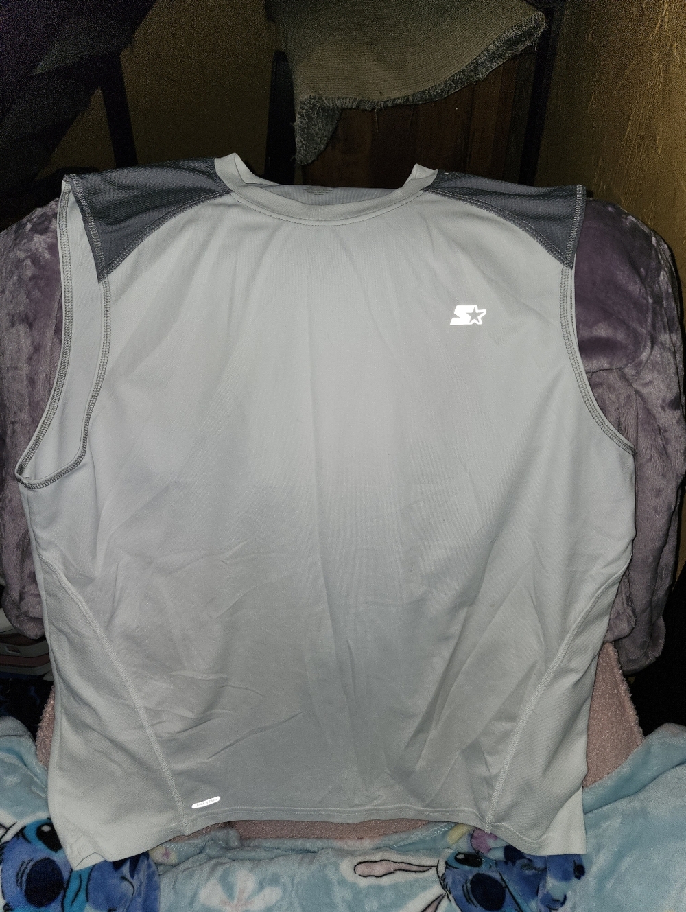 STARTER White Tank with Gray Trim and Star Logo